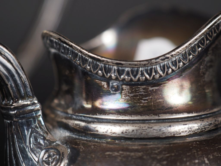 Service à café quatre pièces de style Empire en argent, poinçon Minerv