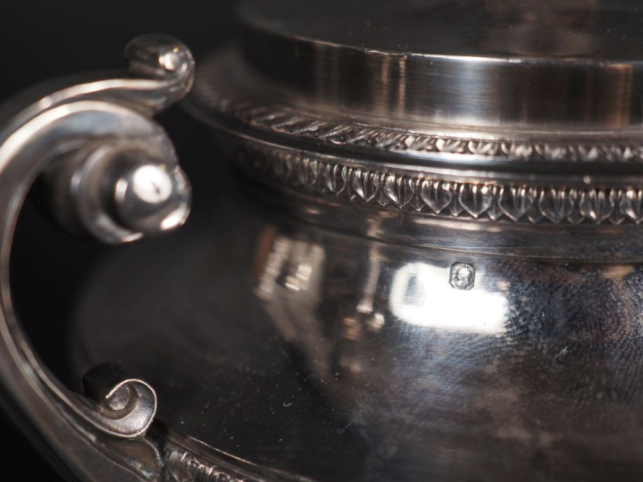 Service à café et à thé de style Empire en argent, poinçon Minerve, su