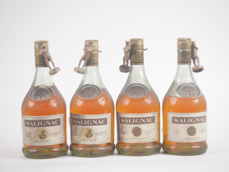 Vente aux enchères 4 BOUTEILLES COGNAC SALIGNAC SPÉCIAL 70 cl