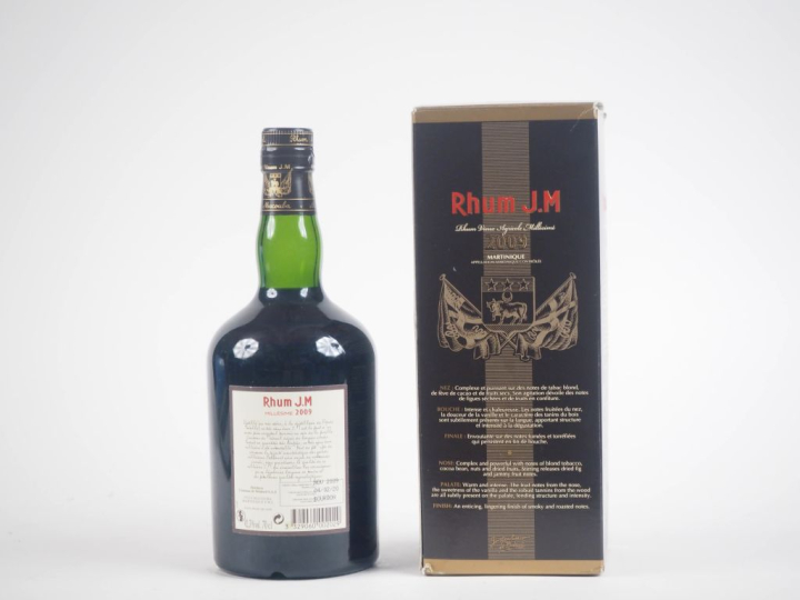 1 BOUTEILLE RHUM J.M 42.3 % - 2009 - COFFRET