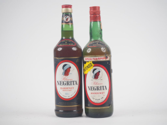 Vente aux enchères 2 BOUTEILLES RHUM NEGRITA BARDINET 100 cl : 1  à 44 %/1 à 54 %
