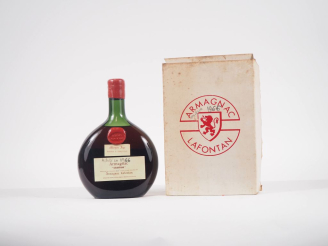 Vente aux enchères 1 BOUTEILLE ARMAGNAC LAFONTAN "SÉLECTION" RÉSERVE MOYEN ÂGE - COFFRET 