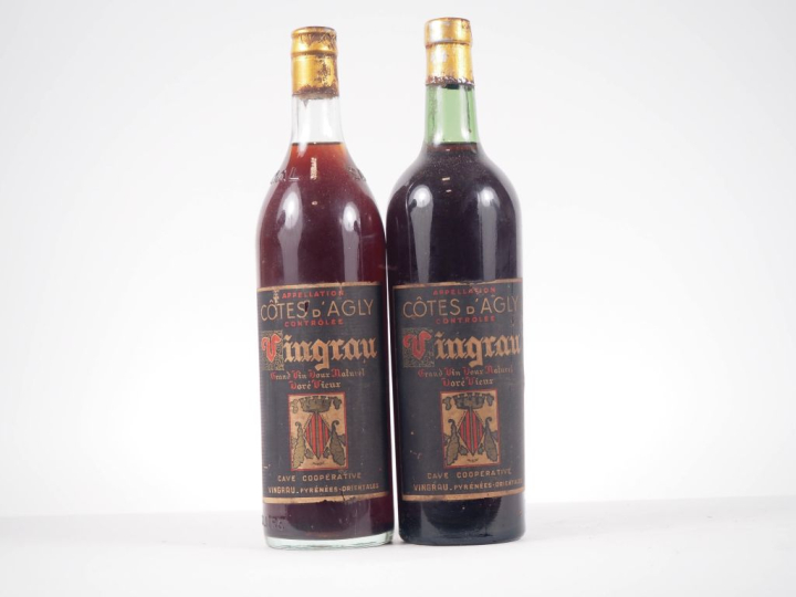 2 VIEILLES BOUTEILLES CÔTES D'AGLY VINGRAU