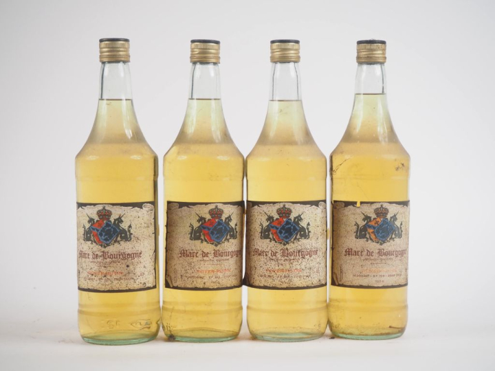 4 BOUTEILLES MARC DE BOURGOGNE ROYET HUTIN 100 CL - 40 % 