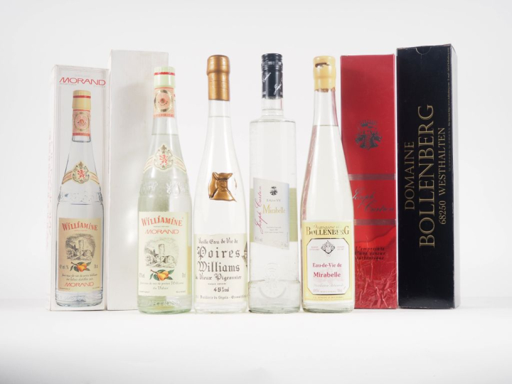 4 BOUTEILLES : 1 FINE EAU DE VIE DE POIRE WILLIAMS DU VALAIS MORAND 70