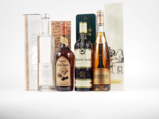 Vente aux enchères 4 BOUTEILLES : 1 TARIQUET EAU DE VIE DE VIN DE FOLLE BLANCHE 70 cl 46 
