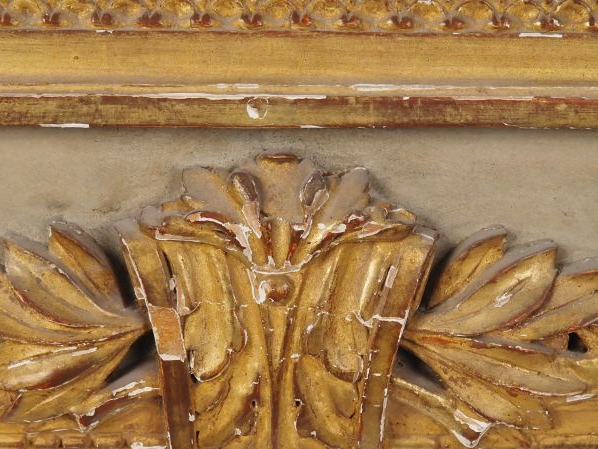 Trumeau début XIXème de style Louis XVI, peinture à décor de scène gal
