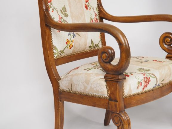 Mobilier de salon Restauration en bois naturel, modèle à crosse, compr