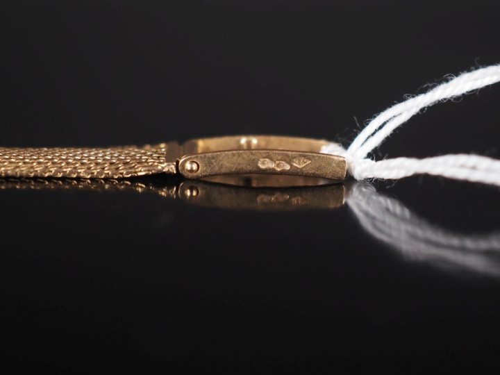ERMO Montre bracelet de dame, boitier et bracelet en or jaune 750.  Ca