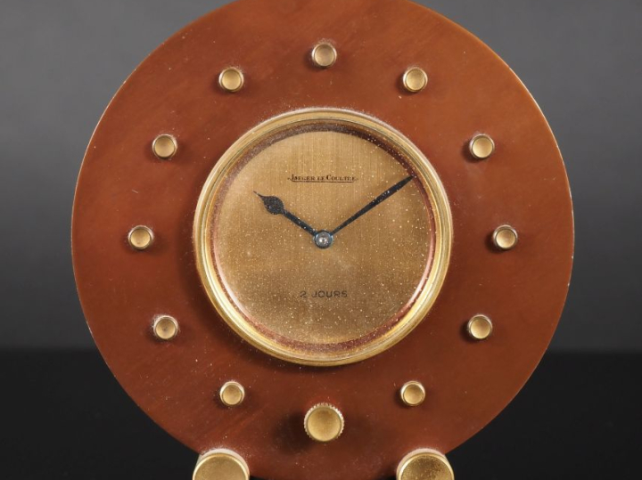 JAEGER LECOULTRE , « 2 Jours » Vers 1950 Pendulette de bureau en métal