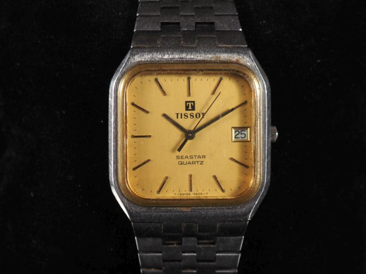 TISSOT, SeaStar Quartz Vers 1970 Montre-bracelet en acier. Boîtier cou