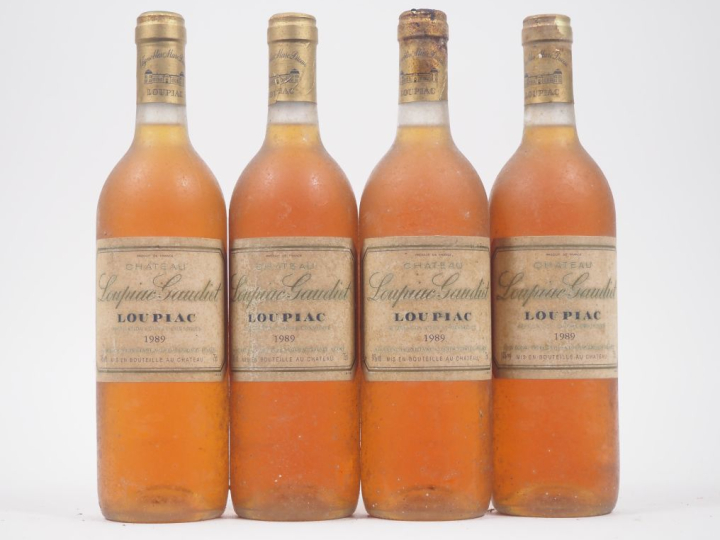 4 BOUTEILLES CHÂTEAU LOUPIAC GAUDIET LOUPIAC - 1989 - ES/BS