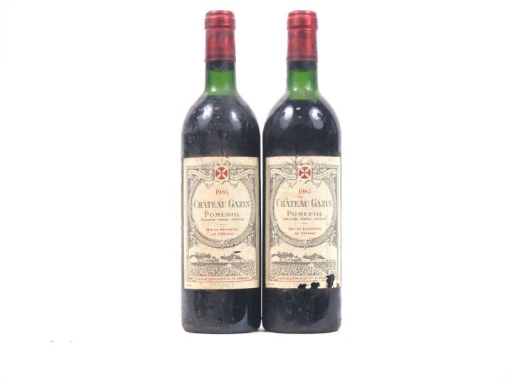 2 BOUTEILLES CHÂTEAU GAZIN POMEROL - 1985 - 1 LB/1 HEP/ES/ELA