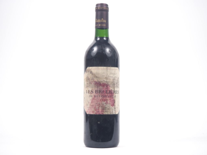 1 BOUTEILLE LES BRULIÈRES DE BEYCHEVELLE HAUT MÉDOC - 1992 - ET 
