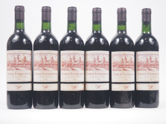Vente aux enchères 6 BOUTEILLES CHÂTEAU COS D'ESTOURNEL GCC ST ESTÈPHE - 1992 - 1 BG/ELS
