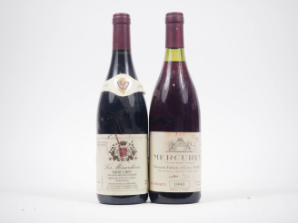 Vente aux enchères 2 BOUTEILLES MERCUREY : 1 "LES MENARDIERES" P. LAFOREST - 1999 - ELA/1