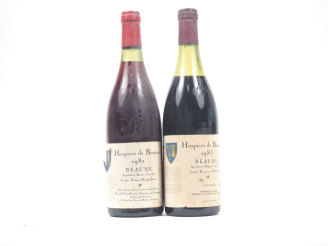 Vente aux enchères 2 BOUTEILLES HOSPICES DE BEAUNE : 1 CUVÉE DAMES HOSPITALIÈRES - 1981 -