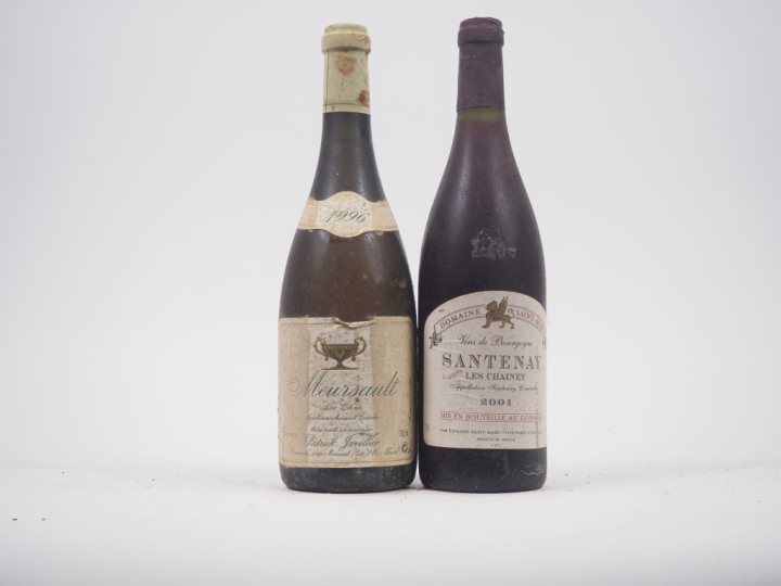 2 BOUTEILLES  : 1 MEURSAULT "LES CLOUS" P. JAVILLIER - 1996 - ES/BS/1 