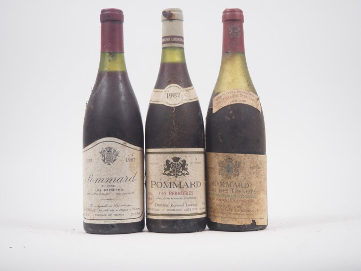 3 BOUTEILLES : 1 POMMARD 1er CRU "LES FREMIERS" H.BOILLOT - 1987 - ES/