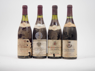 Vente aux enchères 4 BOUTEILLES : 1 VOUGEOT "CLOS DU VILLAGE" - 1988 - ETS/1 MARANGES CÔT