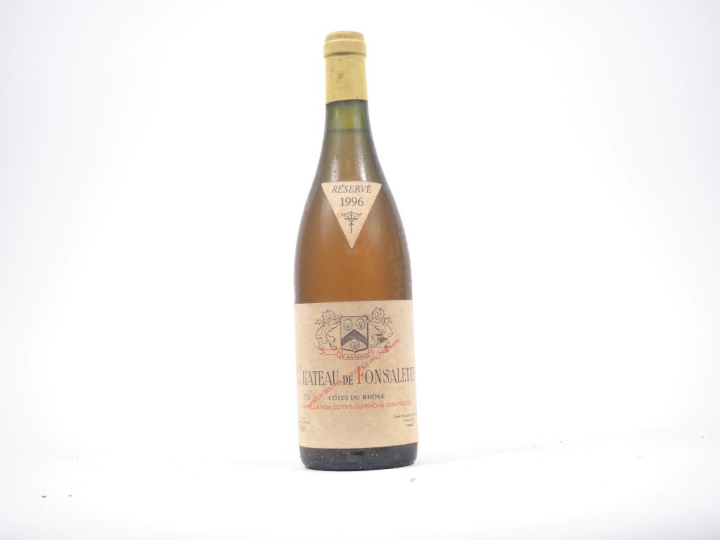 1 BOUTEILLE CHÂTEAU DE FONSALETTE CÔTES DU RHÔNE BLANC - 1996 - ES/BS/