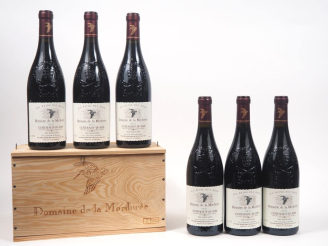 Vente aux enchères 6 BOUTEILLES CHÂTEAUNEUF DU PAPE "LA REINE DES BOIS" DOMAINE DE LA MOR