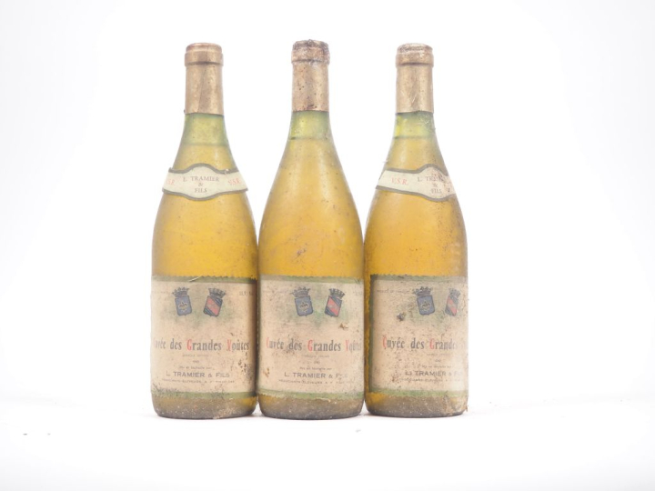 3 BOUTEILLES BLANC CUVÉE DES GRANDES VOUTES L. TRAMIER - NM - ES/BS