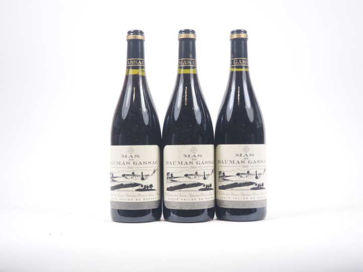 3 BOUTEILLES MAS DE DAUMAS GASSAC : 2003/2004/2005