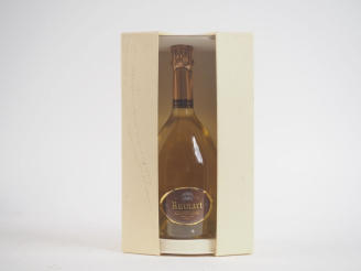 Vente aux enchères 1 BOUTEILLE CHAMPAGNE RUINART "BLANC DE BLANCS" - COFFRET 