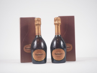 Vente aux enchères 2 BOUTEILLES (37,5 cl) CHAMPAGNE ROSÉ RUINART - COFFRET 