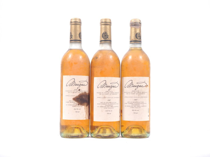 3 BOUTEILLES MAUZAC - 1987 - 1 BON NIVEAU/2 BG/ES