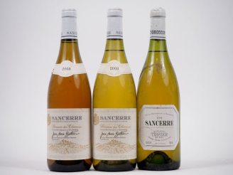 Vente aux enchères 3 BOUTEILLES SANCERRE : 2 DOMAINE CLAIRNEAUX J.M BERTHIER - 2003/1 ROL