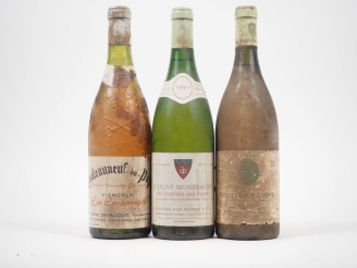 Vente aux enchères 3 BOUTEILLES : 1 CHÂTEAUNEUF DU PAPE "LES CANSONNIERS" J. M. DEVALLOUI