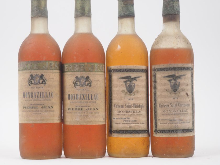 4 BOUTEILLES MONBAZILLAC : 2 PIERRE JEAN - ES/BS /2 CHÂTEAU SAINT CHRI