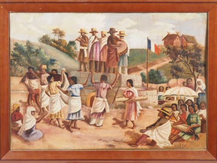 RATOVO.  "danse de paysans malgaches sous le protectorat français" Hui