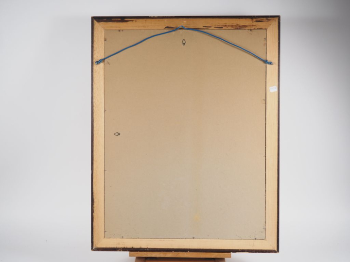 Benjamin DERRY.  "portrait d'homme au turban" Aquarelle, signée en bas