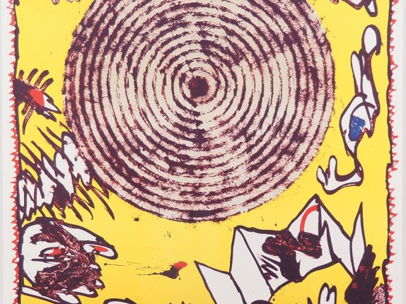 Pierre ALECHINSKY. "composition" Lithographie numérotée 107/300