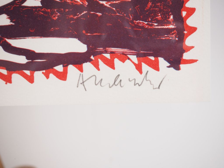 Pierre ALECHINSKY. "composition" Lithographie numérotée 107/300