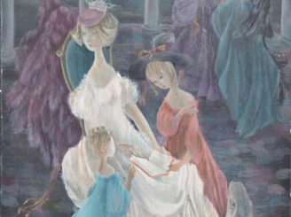 Vente aux enchères Françoise ESTACHY.  "Fantasmagorie" Huile sur toile, signée en bas à d