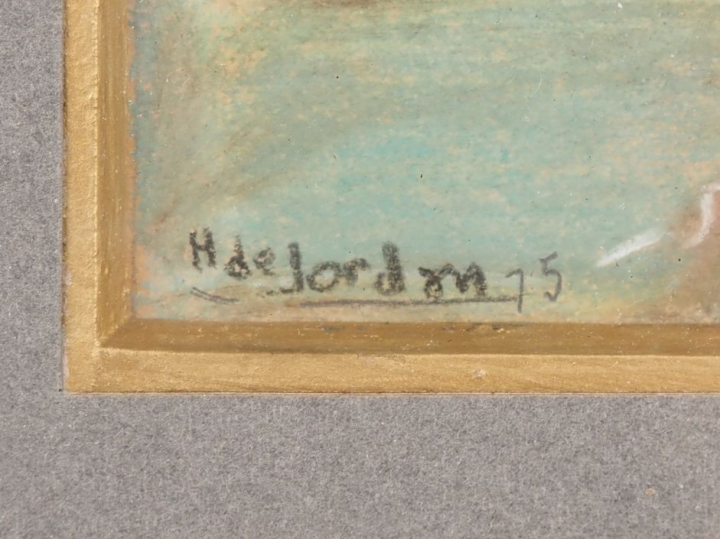 Henri de JORDAN. "matin de printemps"  Pastel, signé en bas à gauche  