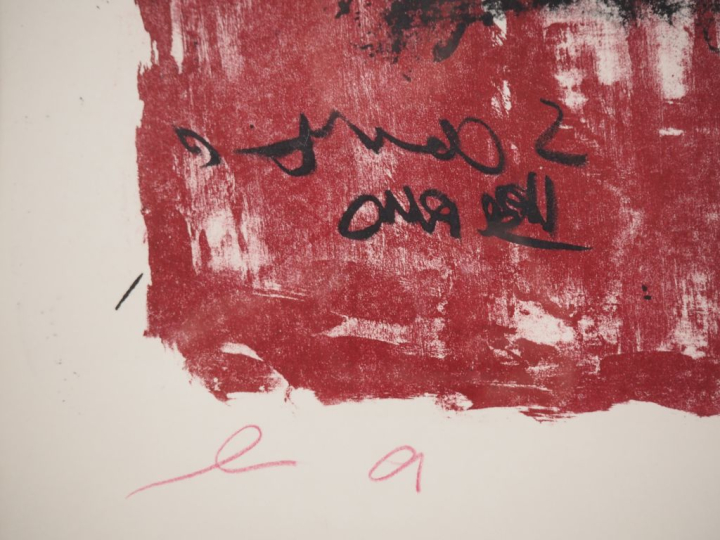 Markus LUPERTZ. "sans titre" Lithographie, épreuve d'artiste Dim. 68 x