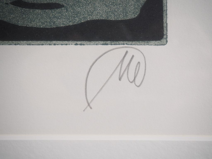 Markus LUPERTZ.  "portrait d'homme"  Lithogaphie  Dim. 60 x 80 cm