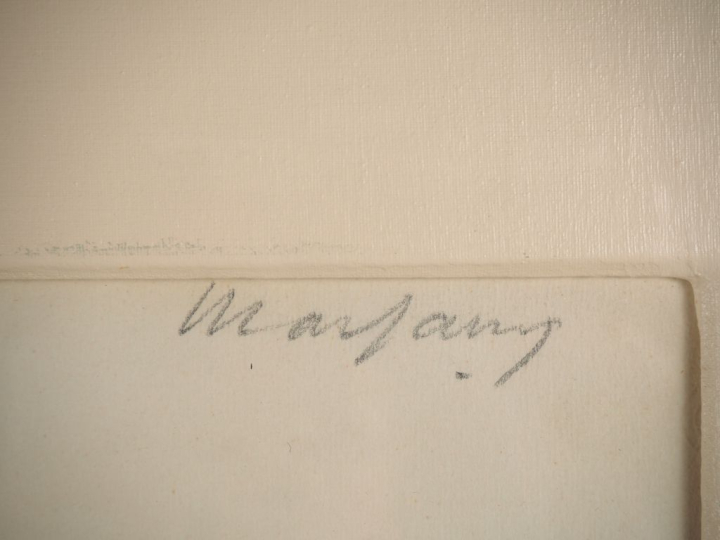 André MARFAING.  "composition" Lithographie numérotée 44/60