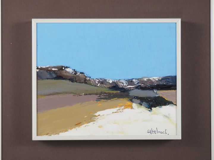 VEUBACH.   "paysage de montagne" Huile sur toile, signée en bas à droi
