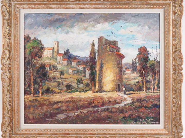 Maurice VAGH WEINMANN. "Paysage du Midi" Huile sur toile, signée en ba