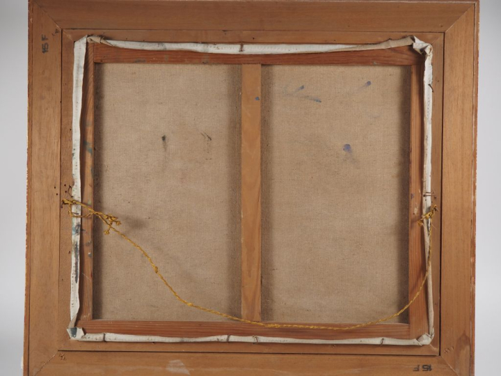 Albert VAGH WEINMANN.  "rue animée"  Huile sur toile, signée en bas à 