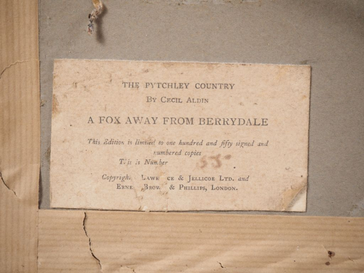 Cecil ALDIN. Suite de 5 gravures en couleurs signées et numérotées. Di