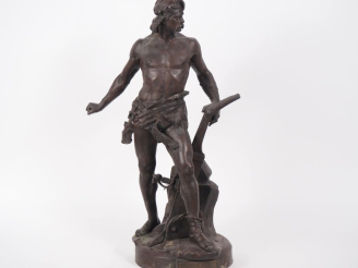 Vente aux enchères Emile BOISSEAU. "Ense et Aratro, par l'épée et par la charrue". Sculpt