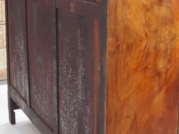 Grand cartonnier début XIXème en acajou et placage d'acajou, ouvrant à