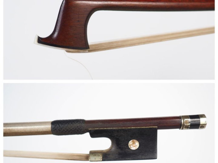 Intéressant archet de violon  fait par Francois Peccatte dans un beau 